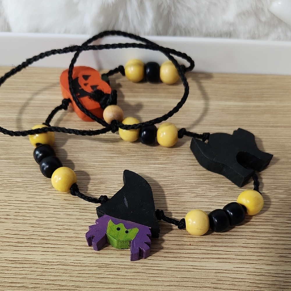 Halloween Charm Necklace with Beads